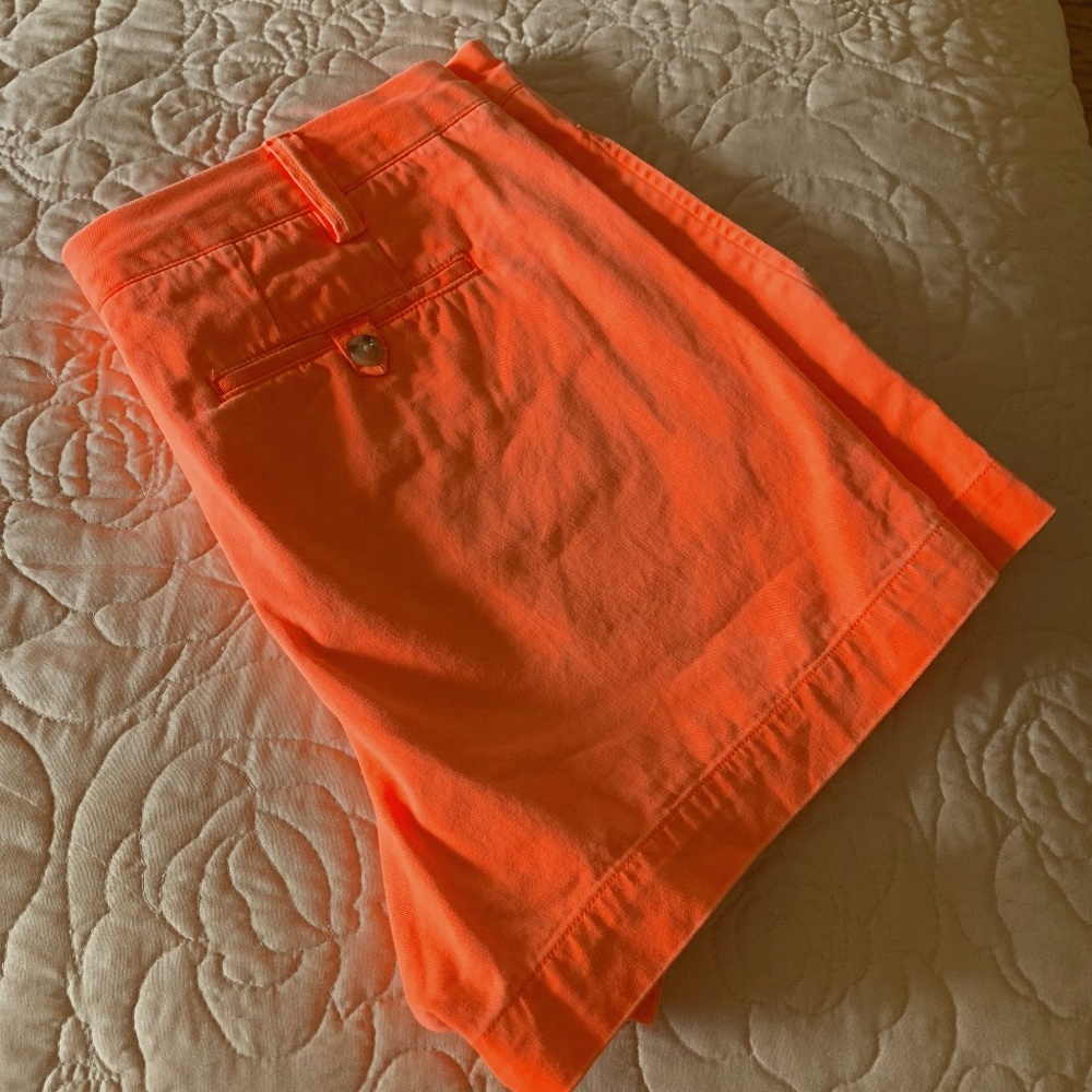 Polo Ralph Lauren Cotton Shorts Size 10 Bright Orange
